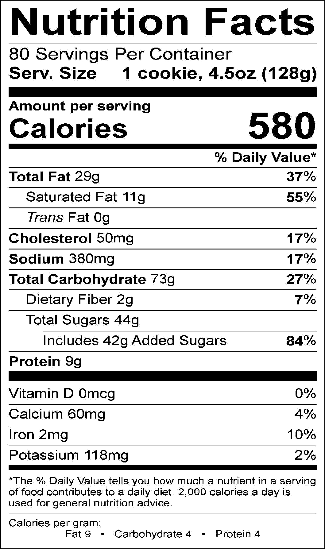 snickers nutrition facts label