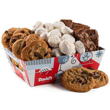 David's Cookies - 24 Fresh Baked Assorted Cookies Gourmet Gift Basket, 2lb